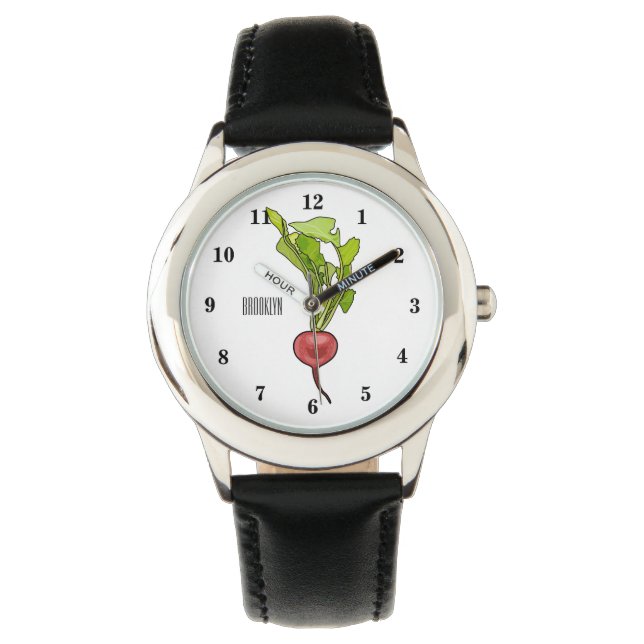 Reloj De Pulsera Ilustracion personalizado de Radish (Anverso)