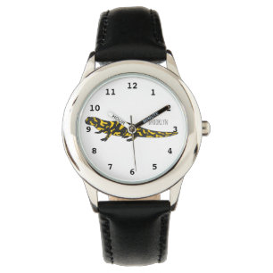 Reloj De Pulsera Ilustracion personalizado de salamandra tigre