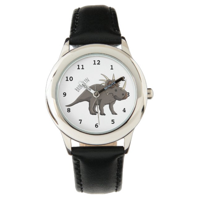 Reloj De Pulsera Ilustracion personalizado de Styracosaurus (Anverso)