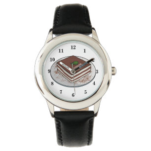 Reloj De Pulsera Ilustracion personalizado de tarta de Tiramisu