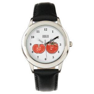 Reloj De Pulsera Ilustracion personalizado de tomate