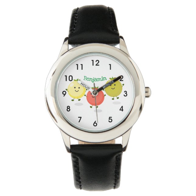 Reloj De Pulsera Ilustracion personalizado de tomates de cerezo (Anverso)