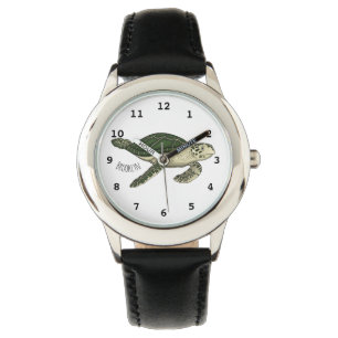 Reloj De Pulsera Ilustracion personalizado de tortugas marinas