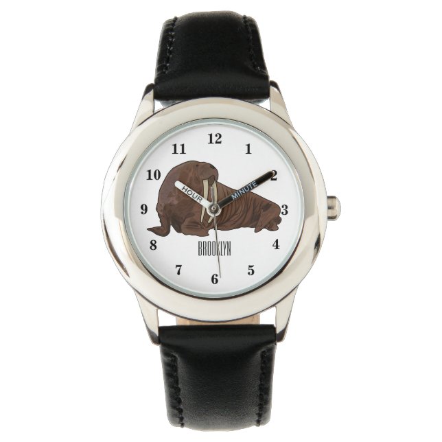 Reloj De Pulsera Ilustracion personalizado de Walrus (Anverso)