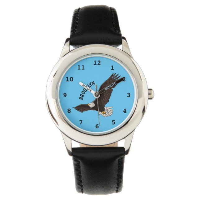 Reloj De Pulsera Ilustracion personalizado del águila calva (Anverso)