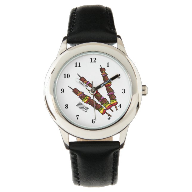 Reloj De Pulsera Ilustracion personalizado kebab o kabob (Anverso)