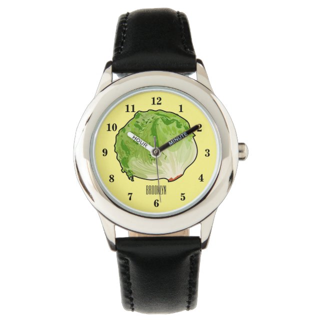 Reloj De Pulsera Ilustracion personalizado Lettuce (Anverso)