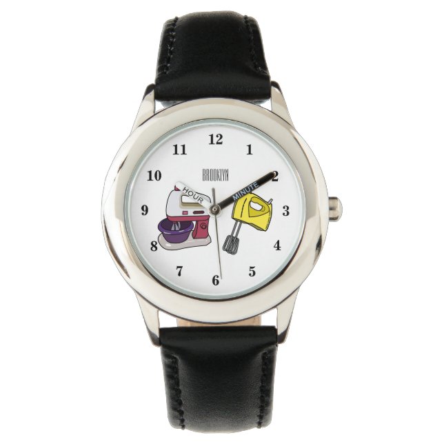 Reloj De Pulsera Ilustracion personalizado mezclador (Anverso)