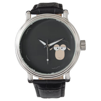 Reloj De Pulsera Ilustracion personalizado ovino negro