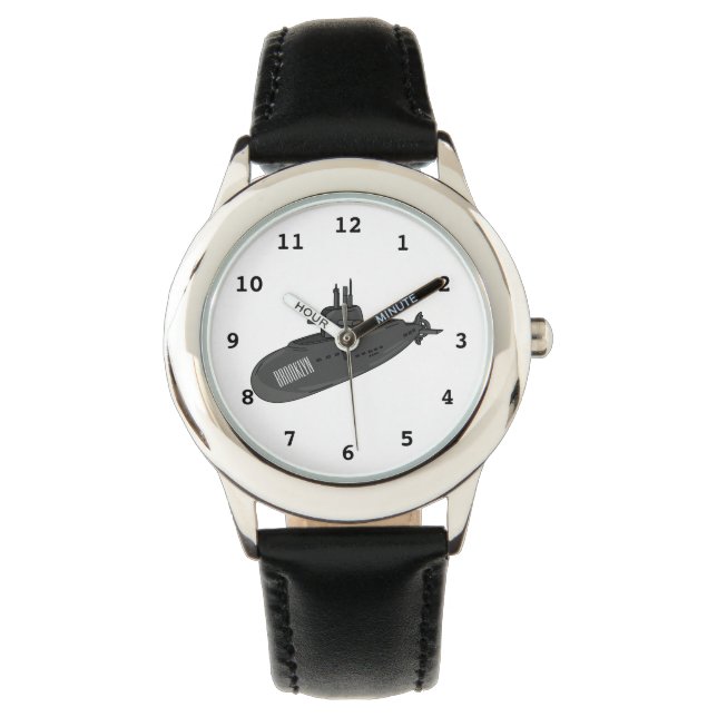 Reloj De Pulsera Ilustracion personalizado submarino (Anverso)