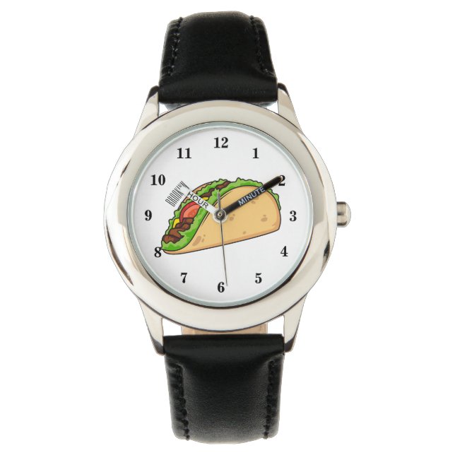Reloj De Pulsera Ilustracion personalizado Taco (Anverso)