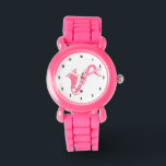 Reloj De Pulsera Ilustracion saxofónico Purpurina rosa<br><div class="desc">Ilustracion de música saxofónica simple purpurina rosa.</div>