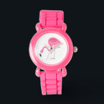 Reloj De Pulsera Ilustracion simple de flamenco rosado<br><div class="desc">Ilustracion simple de flamingo rosado sobre fondo blanco. Si necesita ayuda para personalizar alguno de mis diseños,  póngase en contacto con el diseñador ArtOnWear. Formato de texto gratuito con ayuda en directo disponible bajo petición.</div>
