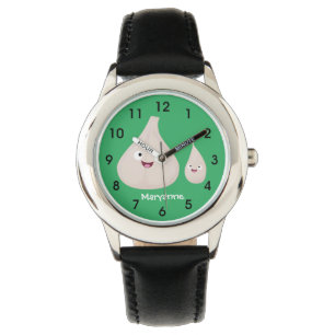 Reloj De Pulsera Ilustracion vegetal de personalizado de ajo dulce