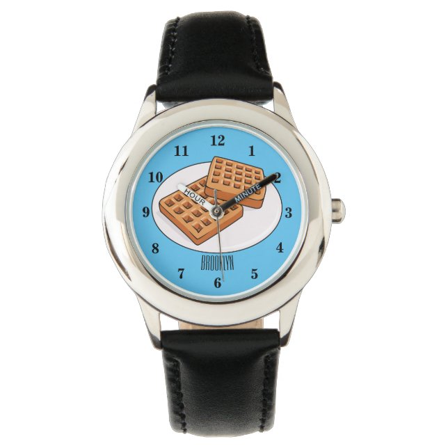 Reloj De Pulsera Ilustracion Waffle personalizado (Anverso)