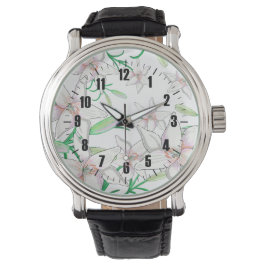 Reloj De Pulsera Ilustracion White Lilies