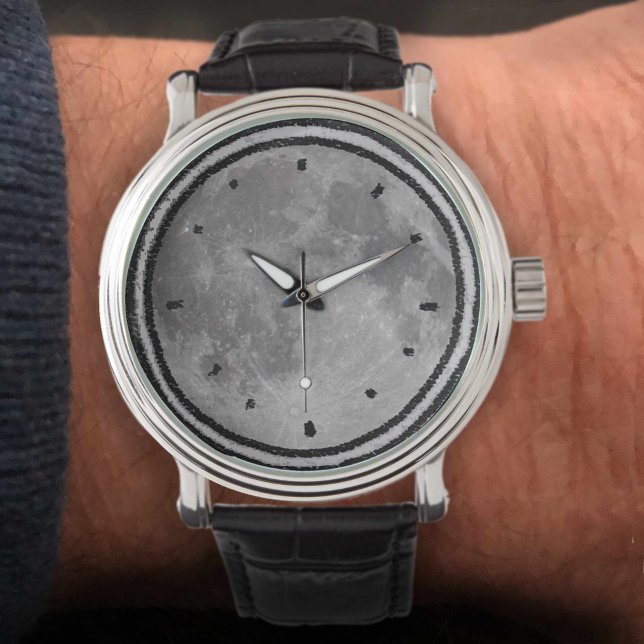 Reloj De Pulsera Imagen de astronomía de luna llena (Subido por el creador)