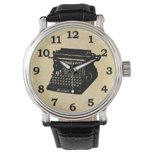 Reloj De Pulsera Imagen de época de la máquina de escribir