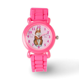 Reloj De Pulsera imagen del conejo de conejito lindo sonriente