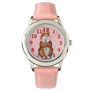 Reloj De Pulsera imagen del conejo de conejito marrón lindo