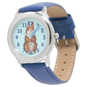 Reloj De Pulsera imagen del conejo de conejito marrón lindo