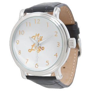 Reloj De Pulsera imagen del logotipo del personalizado de oro blanc