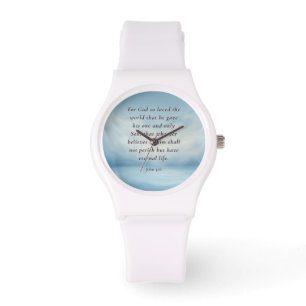 Reloj De Pulsera Imagen del versículo bíblico Juan 3:16
