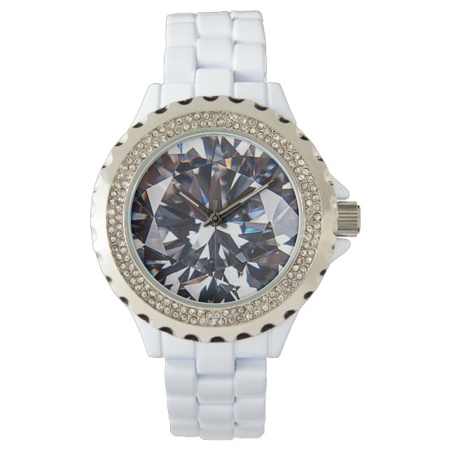 Reloj De Pulsera Imagen Elegante de Diamante con facetas (Anverso)