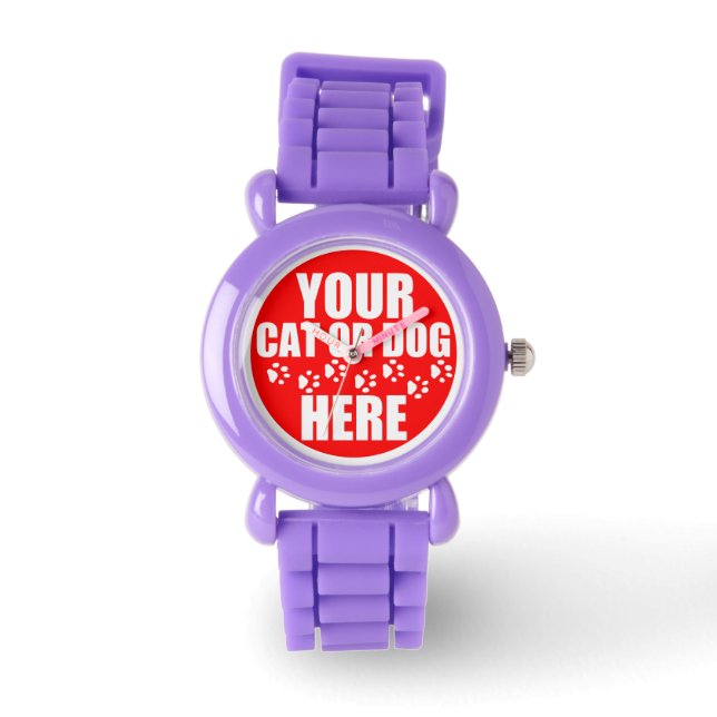 Reloj De Pulsera Imagen Mascota personalizada (Anverso)