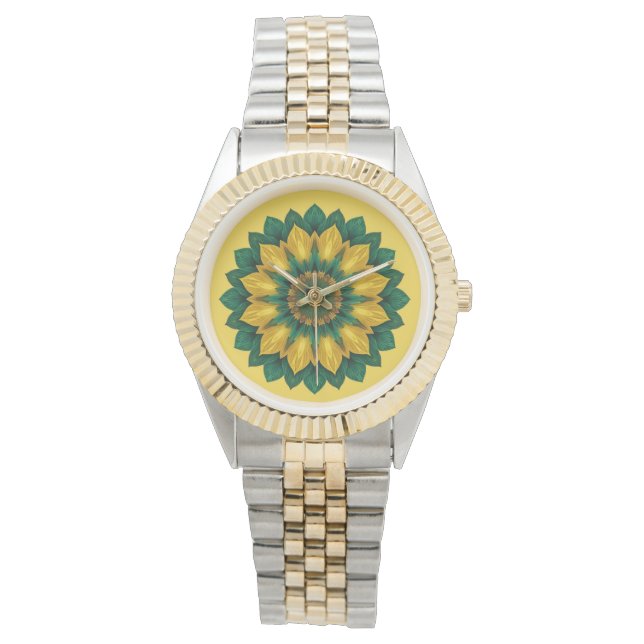 Reloj De Pulsera Imperial Solar Flower Mandala Luxury Keychain  (Anverso)
