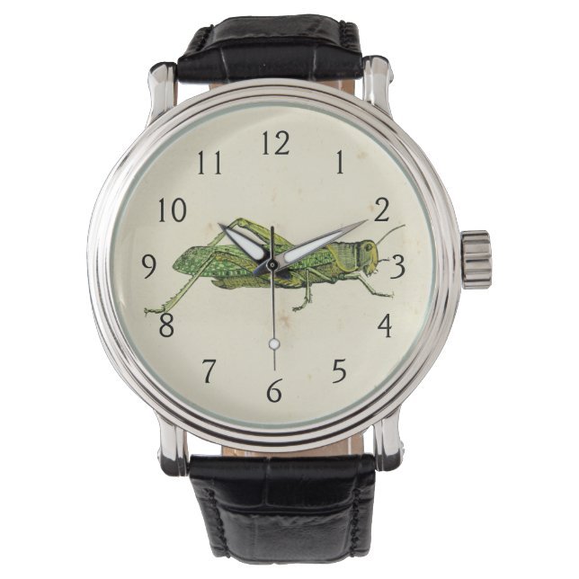 Reloj De Pulsera Impresión bordeada del pastor verde (Anverso)