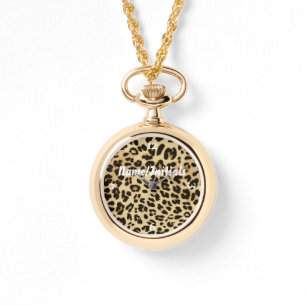 Reloj De Pulsera Impresión de animales leopardos en miniatura mono