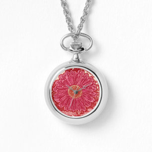 Reloj De Pulsera Impresión de bloques de margarita de Gerbera - cor