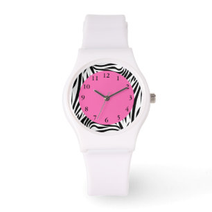 Reloj De Pulsera Impresión de cebra en blanco y negro