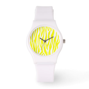 Reloj De Pulsera Impresión de cebra limón