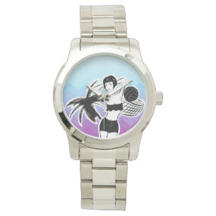 Reloj De Pulsera Impresión de Chevron de Sunset Resort