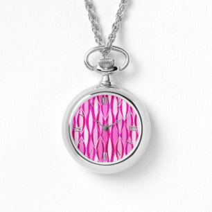 Reloj De Pulsera Impresión de cinta de medio siglo - tonos de rosa
