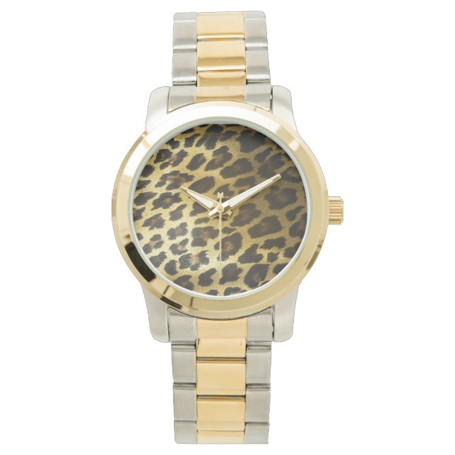 Reloj De Pulsera Impresión de leopardo (Anverso)