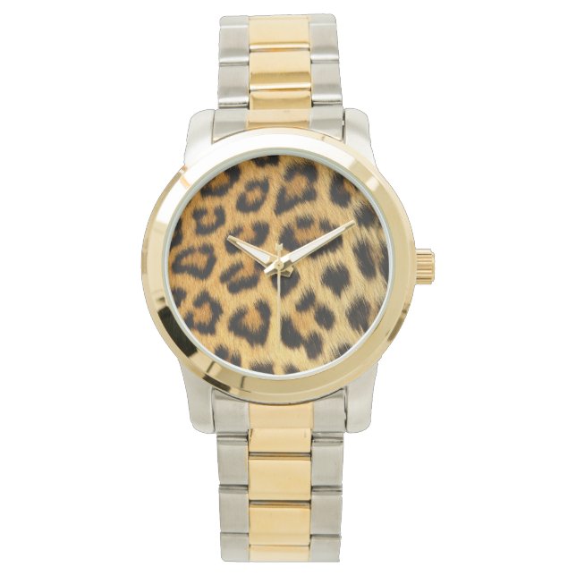Reloj De Pulsera Impresión de leopardo (Anverso)