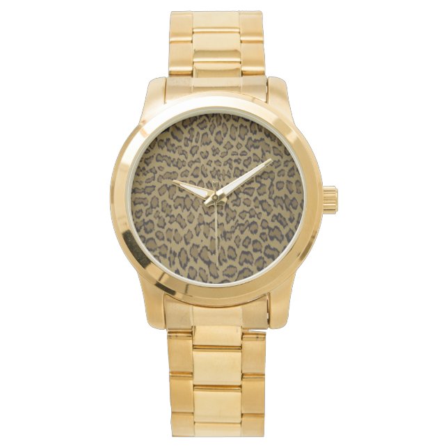 RELOJ DE PULSERA IMPRESIÓN DE LEOPARDO ANIMAL (Anverso)
