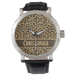 Reloj De Pulsera Impresión de piel localizada de leopardo