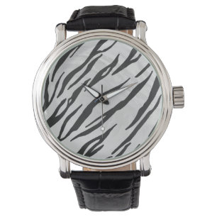 Reloj De Pulsera Impresión de tigre en blanco y negro