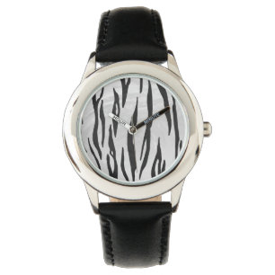 Reloj De Pulsera Impresión de tigre en blanco y negro