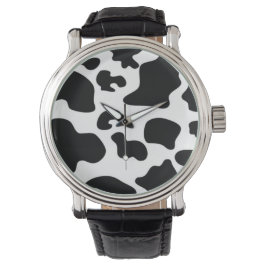 Reloj De Pulsera Impresión de vaca en blanco y negro