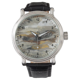 Reloj De Pulsera Impresión gris abstracta neutral el   Silvia
