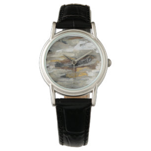 Reloj De Pulsera Impresión gris abstracta neutral el   Silvia