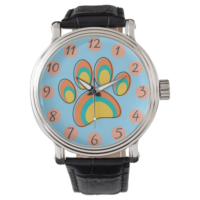 Reloj De Pulsera Impresión moderna de perro de mediados de siglo (Anverso)