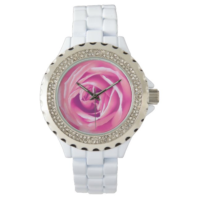 Reloj De Pulsera Impresión rosa rosa rosa (Anverso)
