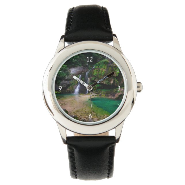 Reloj De Pulsera Impresionante cascada Virje, Poster de Eslovenia (Anverso)