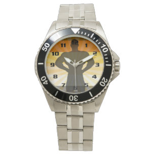 Reloj De Pulsera Impresionante oso gay de color oso muscular
